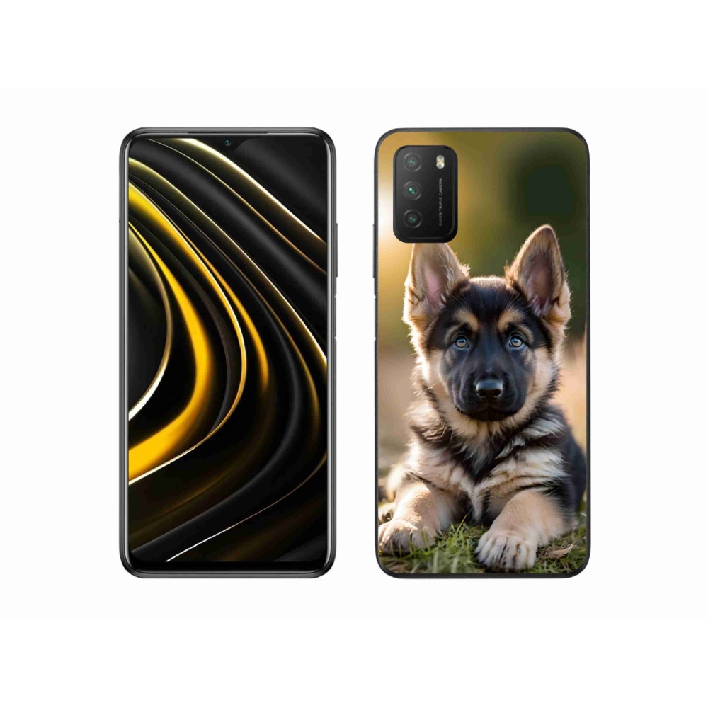 Gelový kryt mmCase na Xiaomi Poco M3 - německý ovčák v přírodě