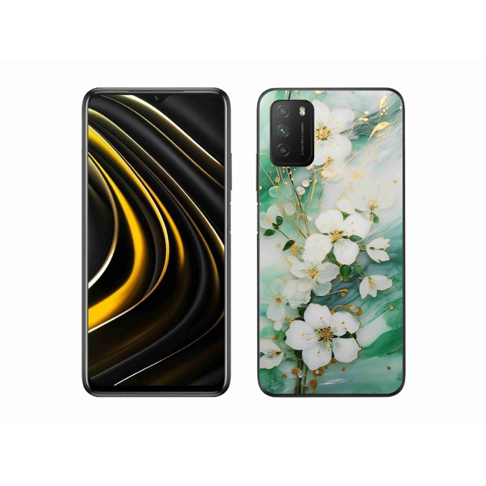 Gelový kryt mmCase na Xiaomi Poco M3 - něžné květy