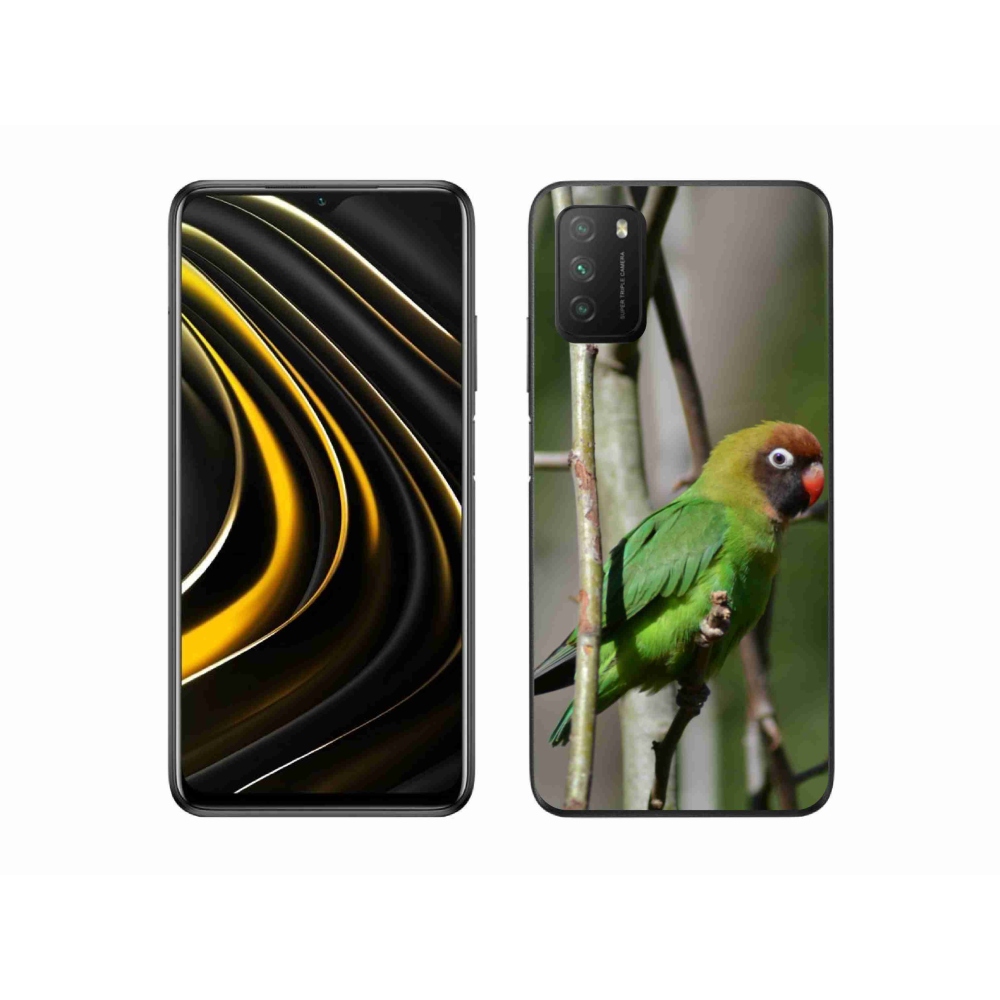 Gelový kryt mmCase na Xiaomi Poco M3 - papoušek agapornis