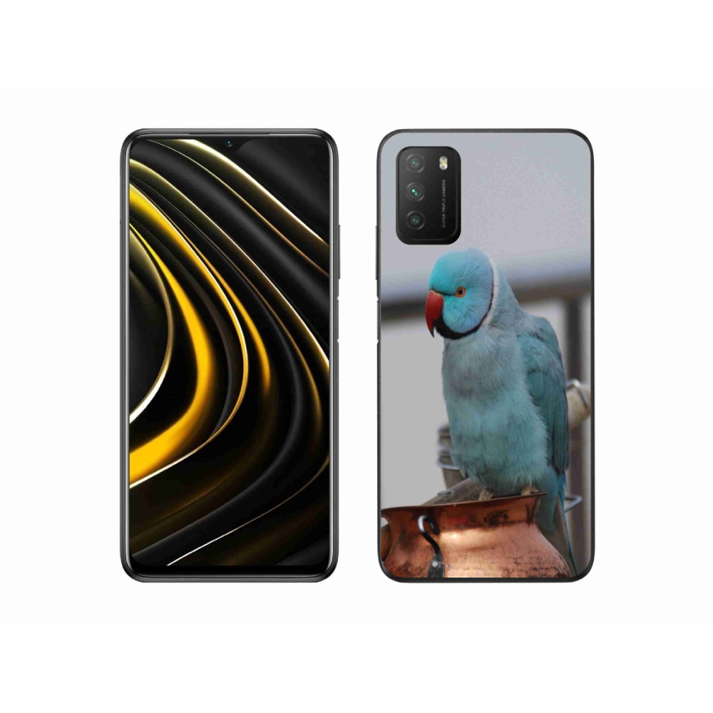 Gelový kryt mmCase na Xiaomi Poco M3 - papoušek alexandr modrý