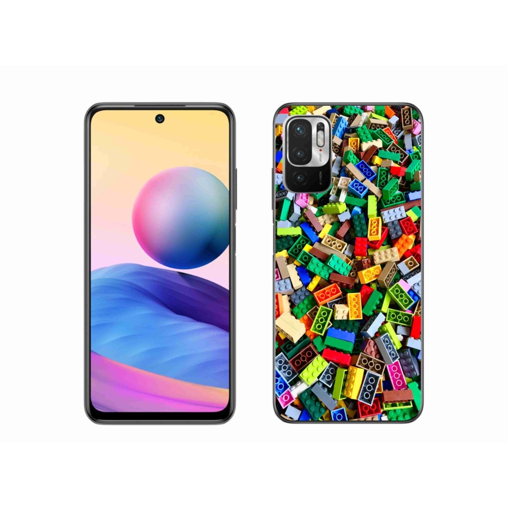 Gelový kryt mmCase na Xiaomi Poco M3 Pro/5G - barevné stavební kostky