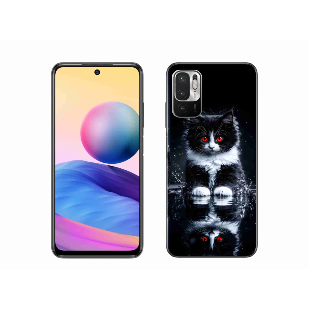 Gelový kryt mmCase na Xiaomi Poco M3 Pro/5G - černobílé kotě