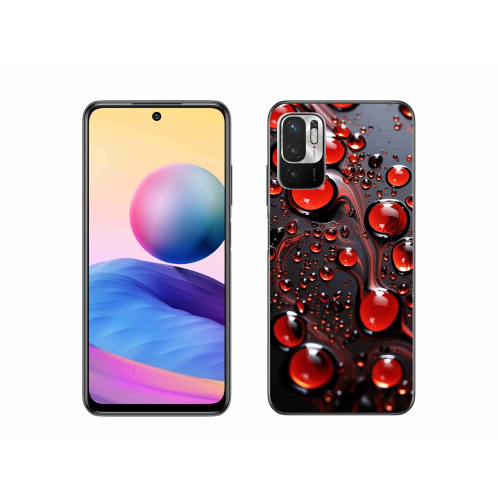 Gelový kryt mmCase na Xiaomi Poco M3 Pro/5G - červené kapky 2