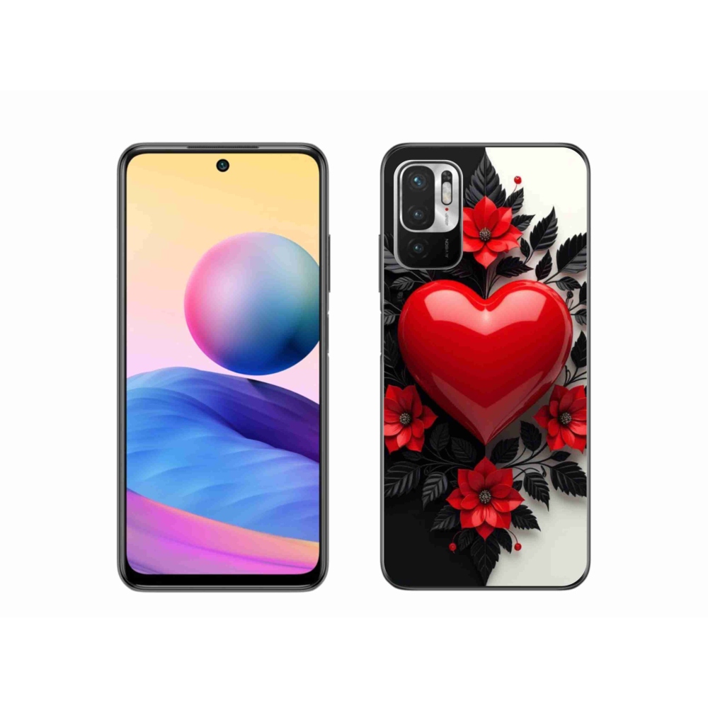 Gelový kryt mmCase na Xiaomi Poco M3 Pro/5G - červené srdce