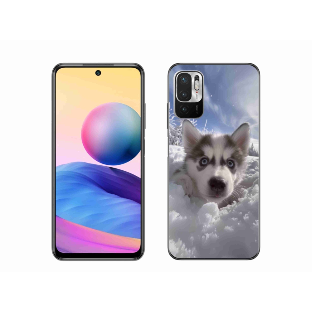 Gelový kryt mmCase na Xiaomi Poco M3 Pro/5G - husky ve sněhu