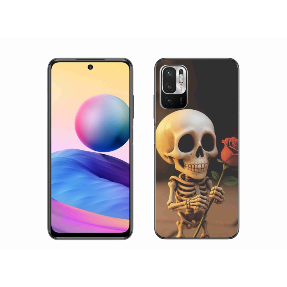 Gelový kryt mmCase na Xiaomi Poco M3 Pro/5G - kostlivec s růží