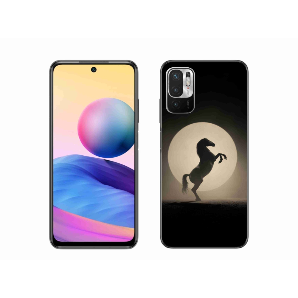 Gelový kryt mmCase na Xiaomi Poco M3 Pro/5G - kůň v siluetě