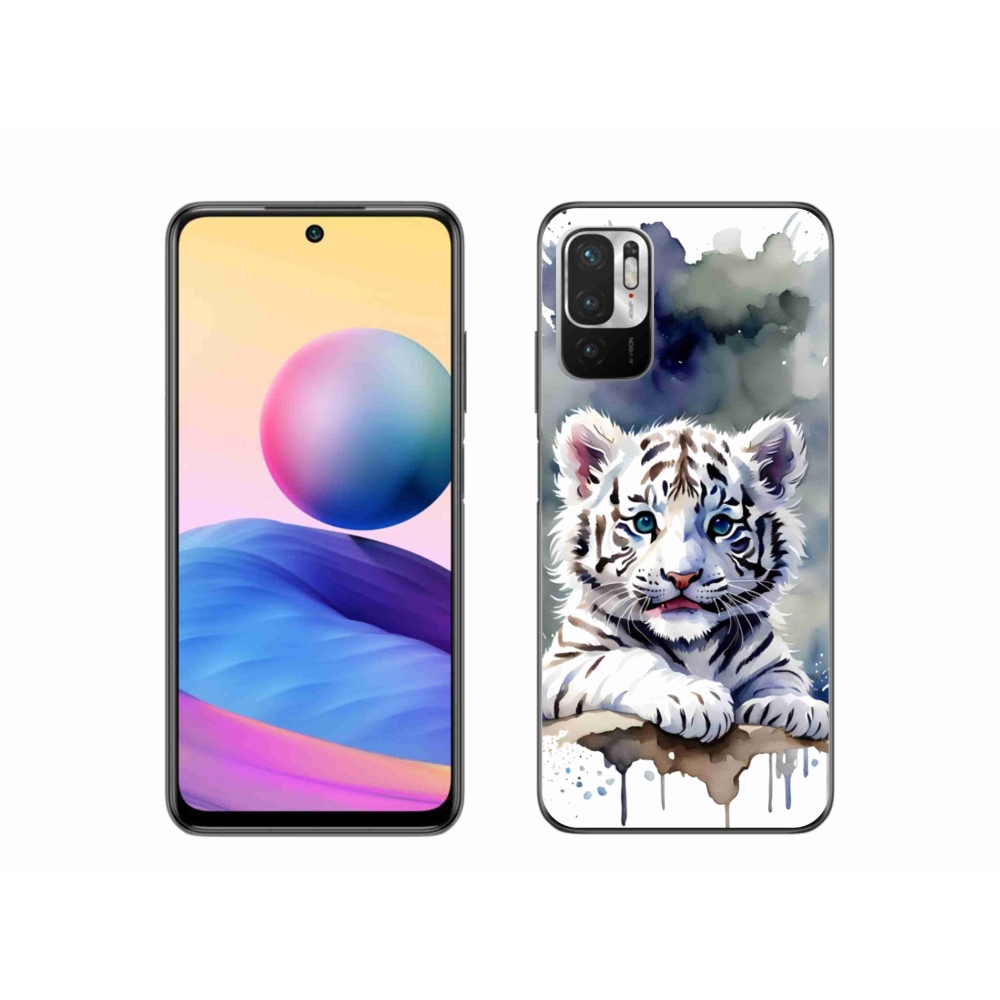 Gelový kryt mmCase na Xiaomi Poco M3 Pro/5G - mládě bílého tygra