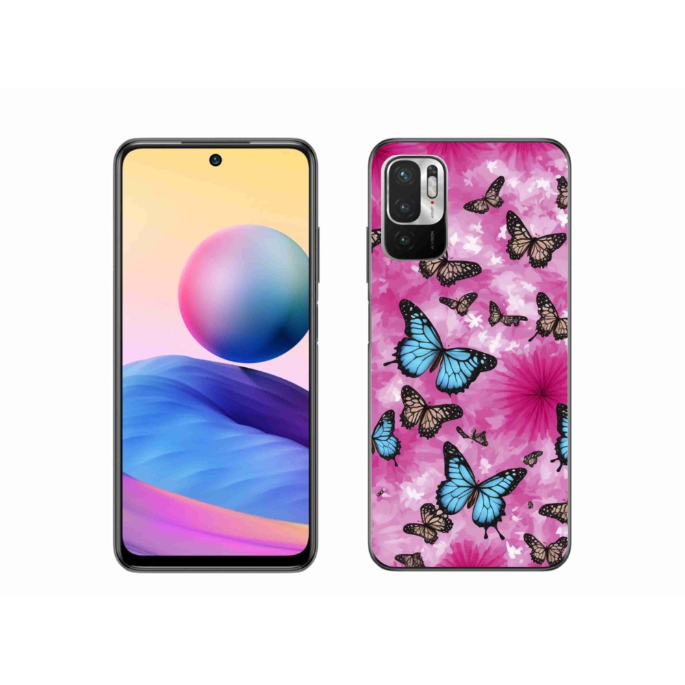 Gelový kryt mmCase na Xiaomi Poco M3 Pro/5G - motýlí zahrada