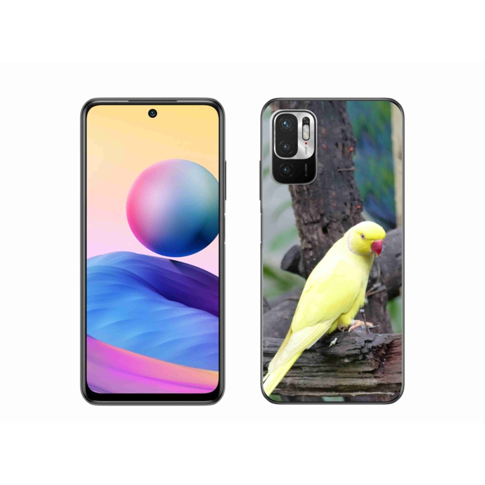 Gelový kryt mmCase na Xiaomi Poco M3 Pro/5G - papoušek alexandr žlutý