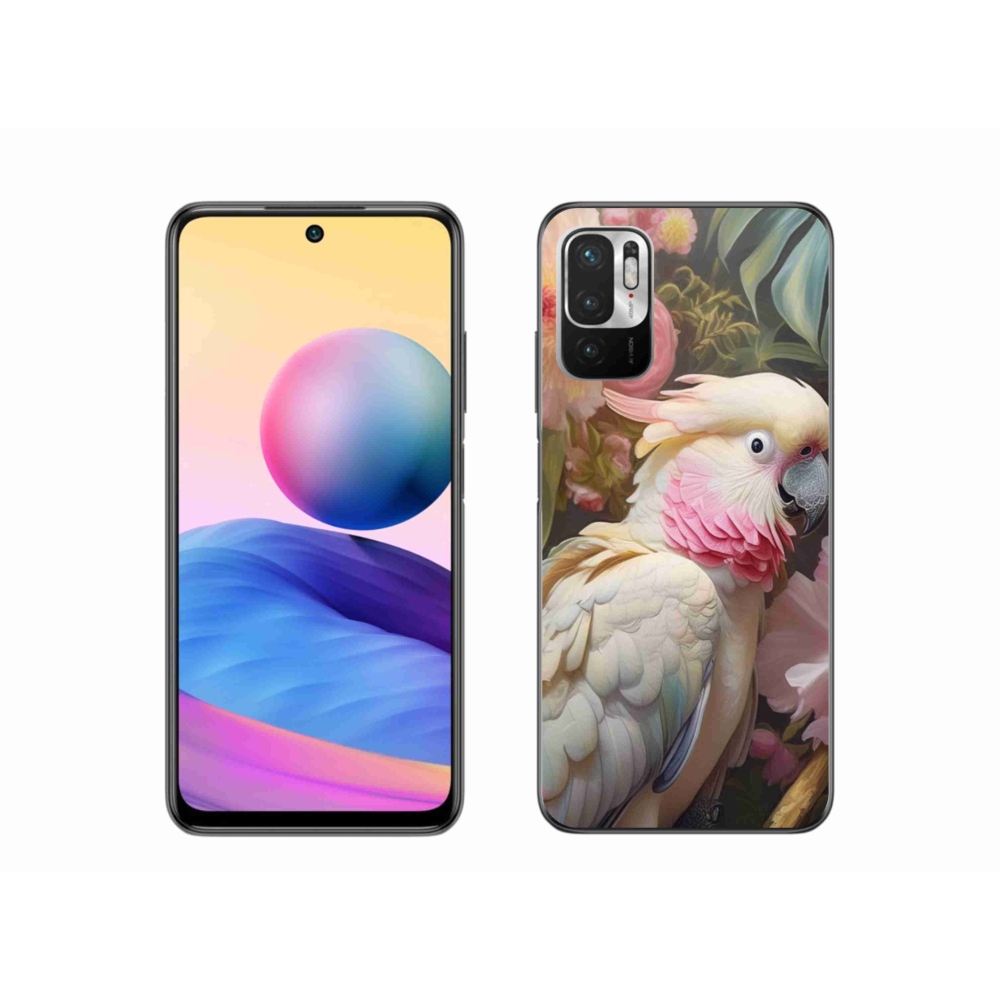 Gelový kryt mmCase na Xiaomi Poco M3 Pro/5G - papoušek kakadu růžový 2