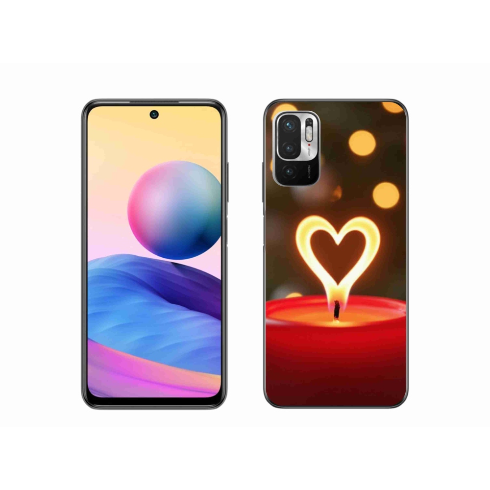 Gelový kryt mmCase na Xiaomi Poco M3 Pro/5G - srdce z plamene