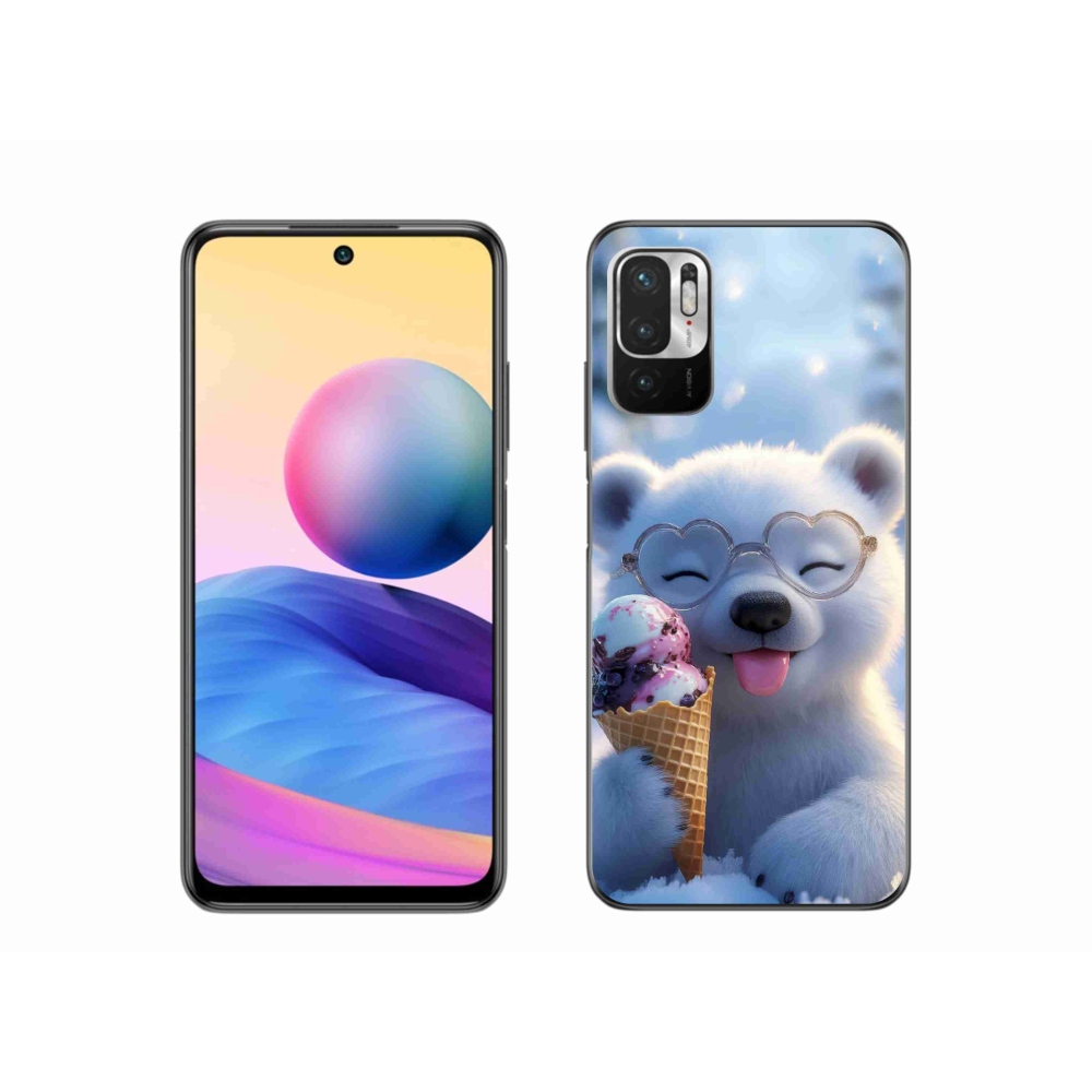 Gelový kryt mmCase na Xiaomi Poco M3 Pro - medvídek se zmrzlinou
