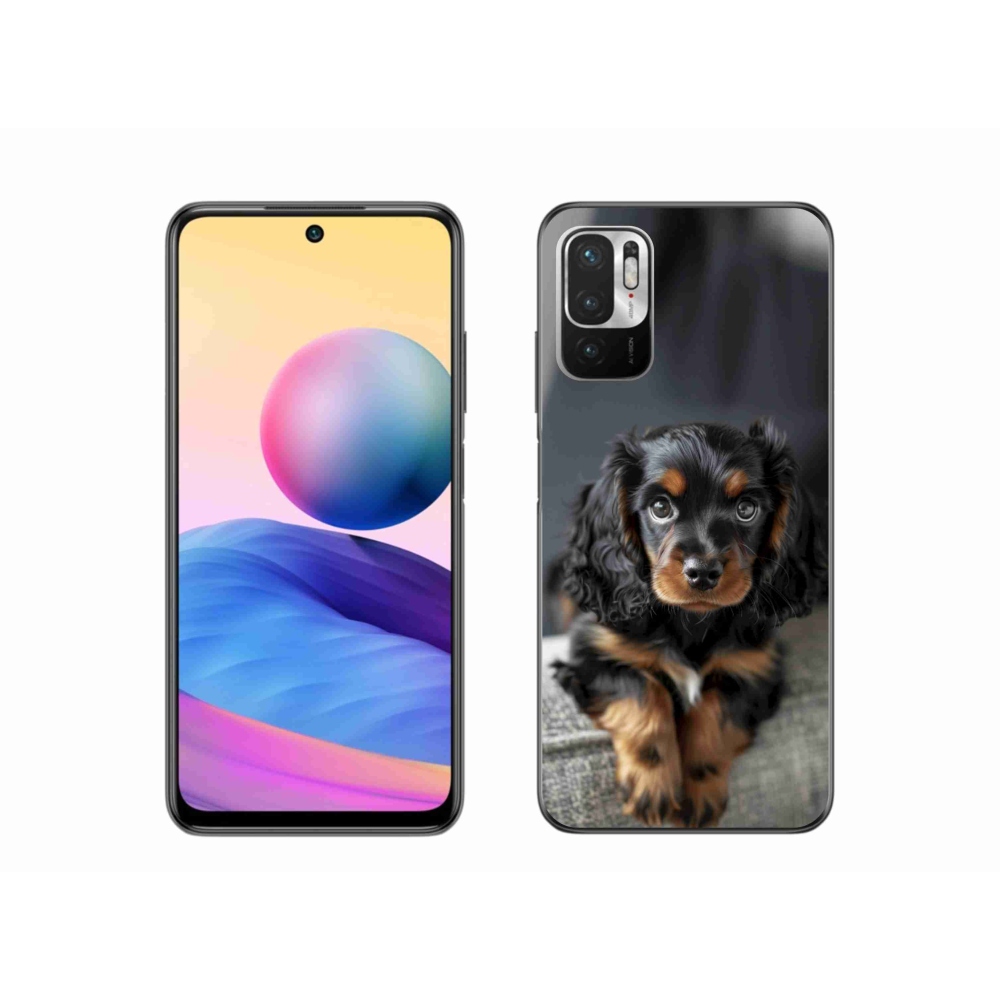 Gelový kryt mmCase na Xiaomi Poco M3 Pro - roztomilý dlouhosrstý jezevčík