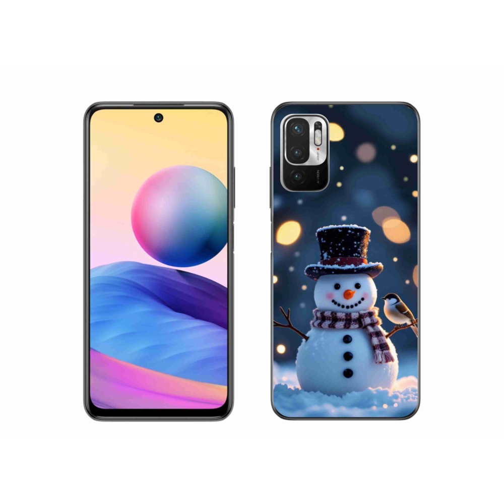 Gelový kryt mmCase na Xiaomi Poco M3 Pro - vánoční sněhulák