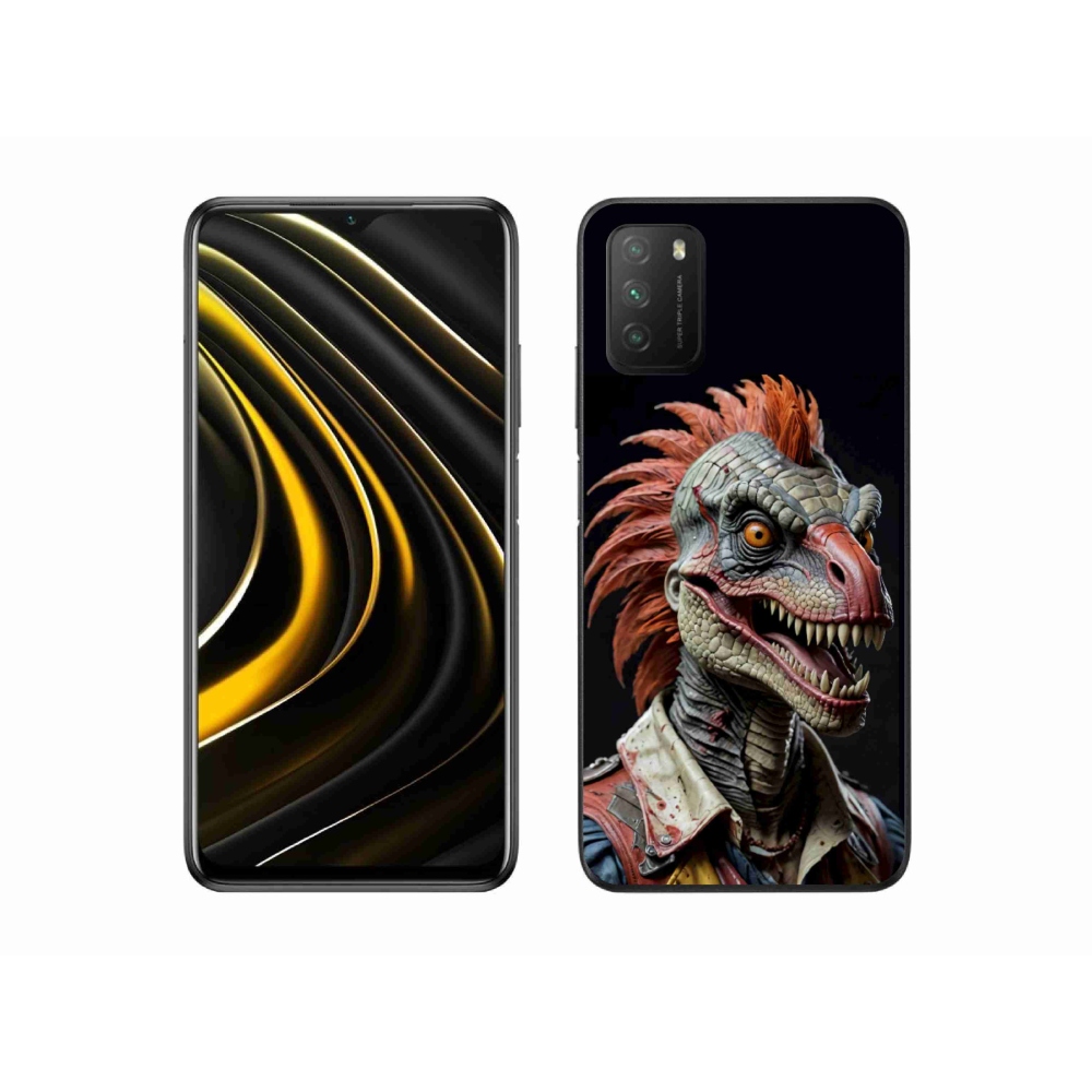 Gelový kryt mmCase na Xiaomi Poco M3 - punk dinosaurus