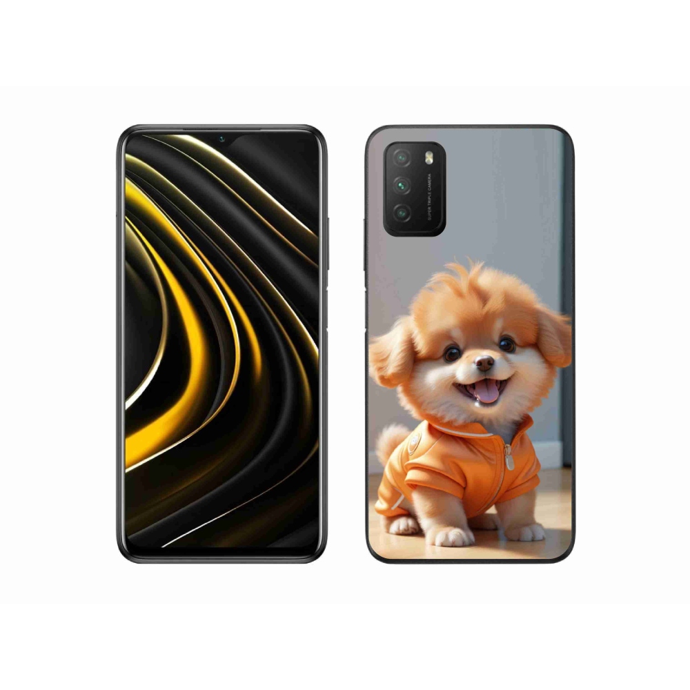 Gelový kryt mmCase na Xiaomi Poco M3 - roztomilý pomeranian v mikině