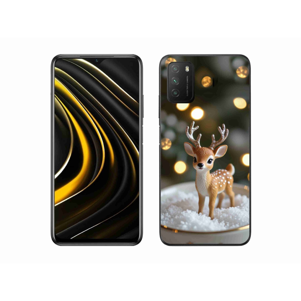 Gelový kryt mmCase na Xiaomi Poco M3 - roztomilý vánoční jelen