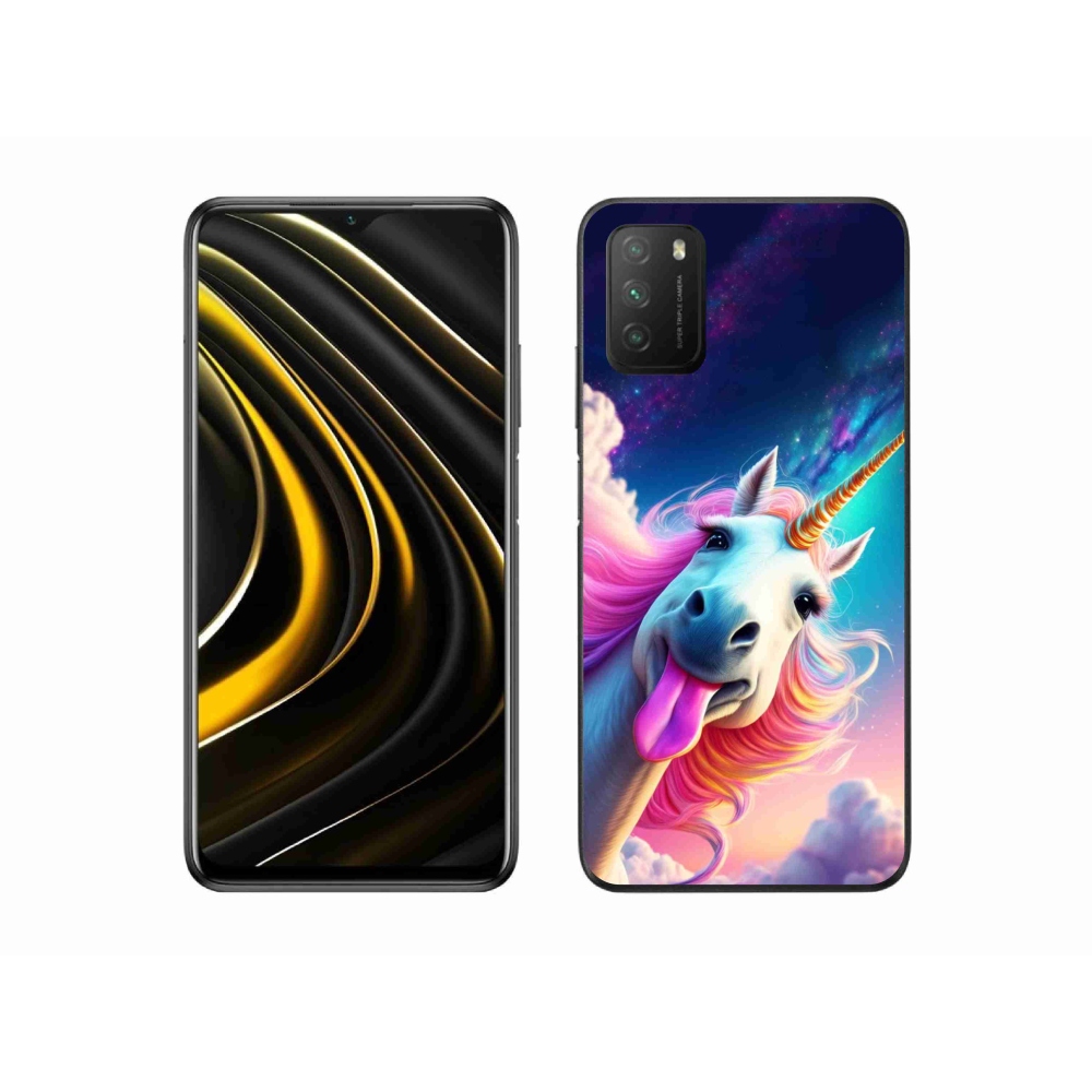 Gelový kryt mmCase na Xiaomi Poco M3 - šílený jednorožec