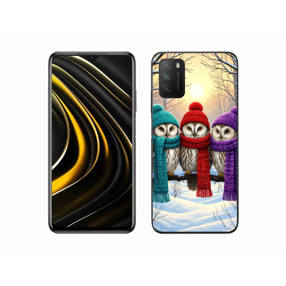 Gelový kryt mmCase na Xiaomi Poco M3 - soví přátelé