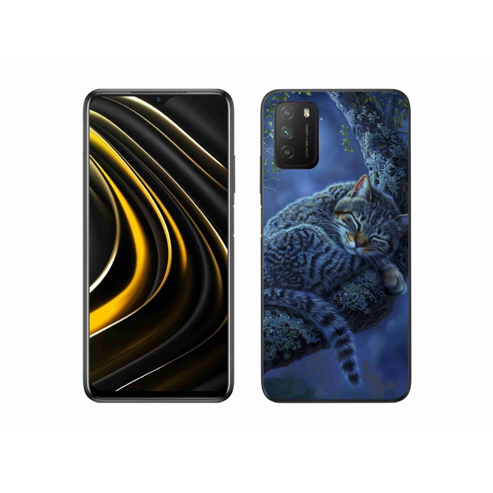 Gelový kryt mmCase na Xiaomi Poco M3 - spící kočka