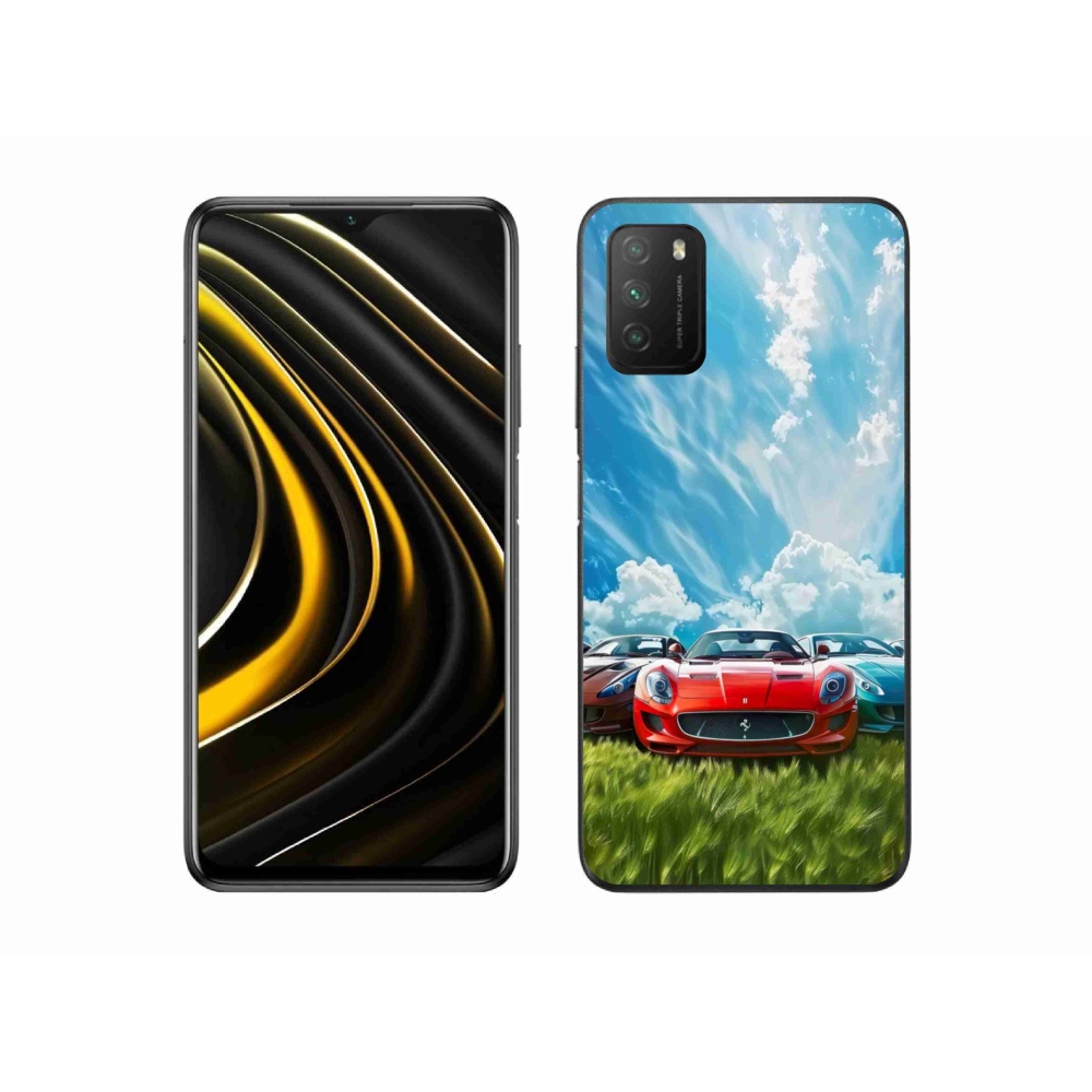 Gelový kryt mmCase na Xiaomi Poco M3 - sportovní vozy