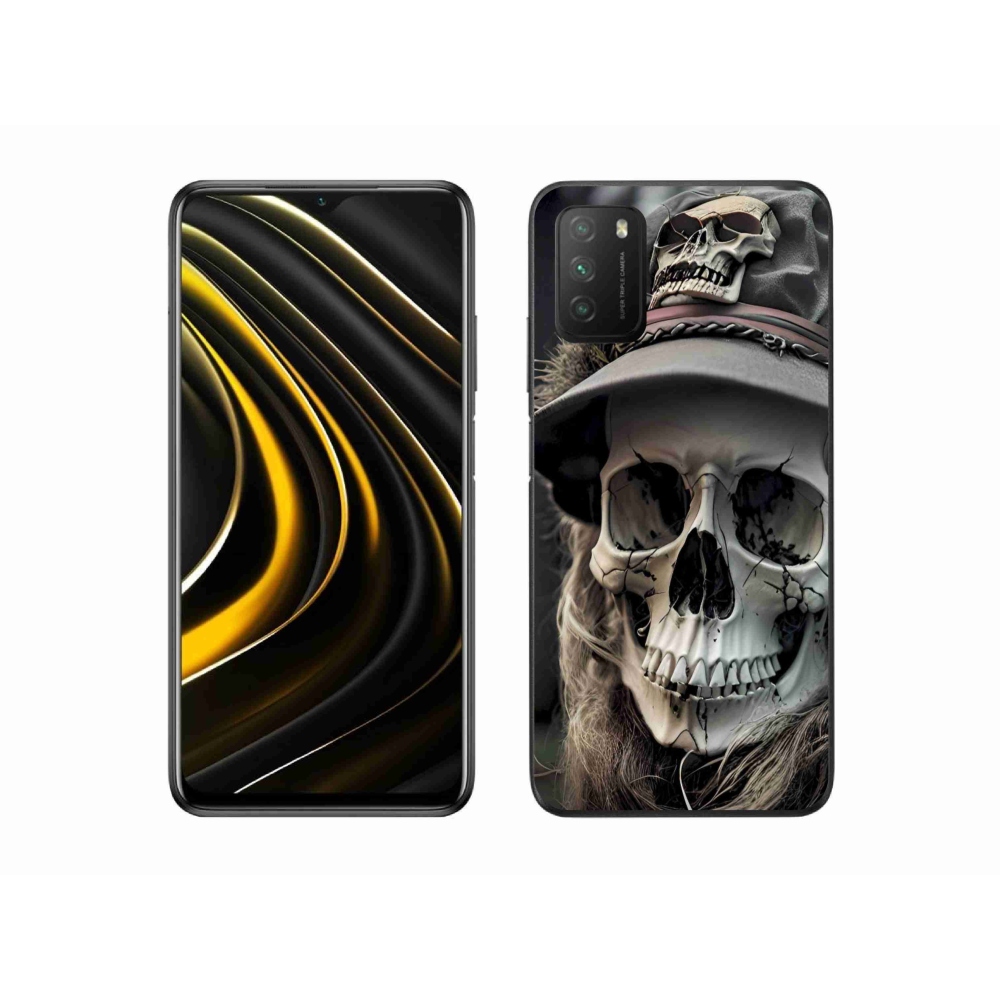 Gelový kryt mmCase na Xiaomi Poco M3 - temná lebka