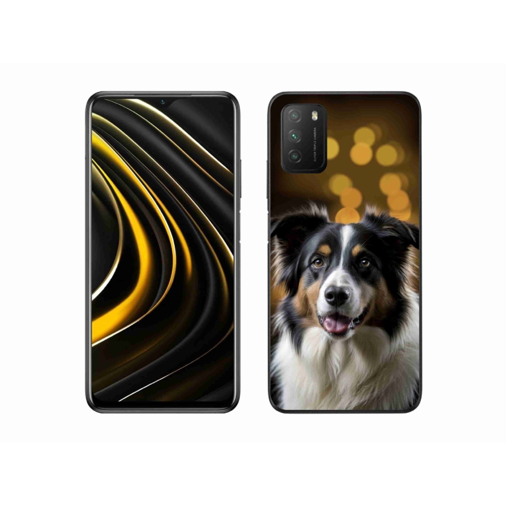 Gelový kryt mmCase na Xiaomi Poco M3 - usměvavý australský ovčák