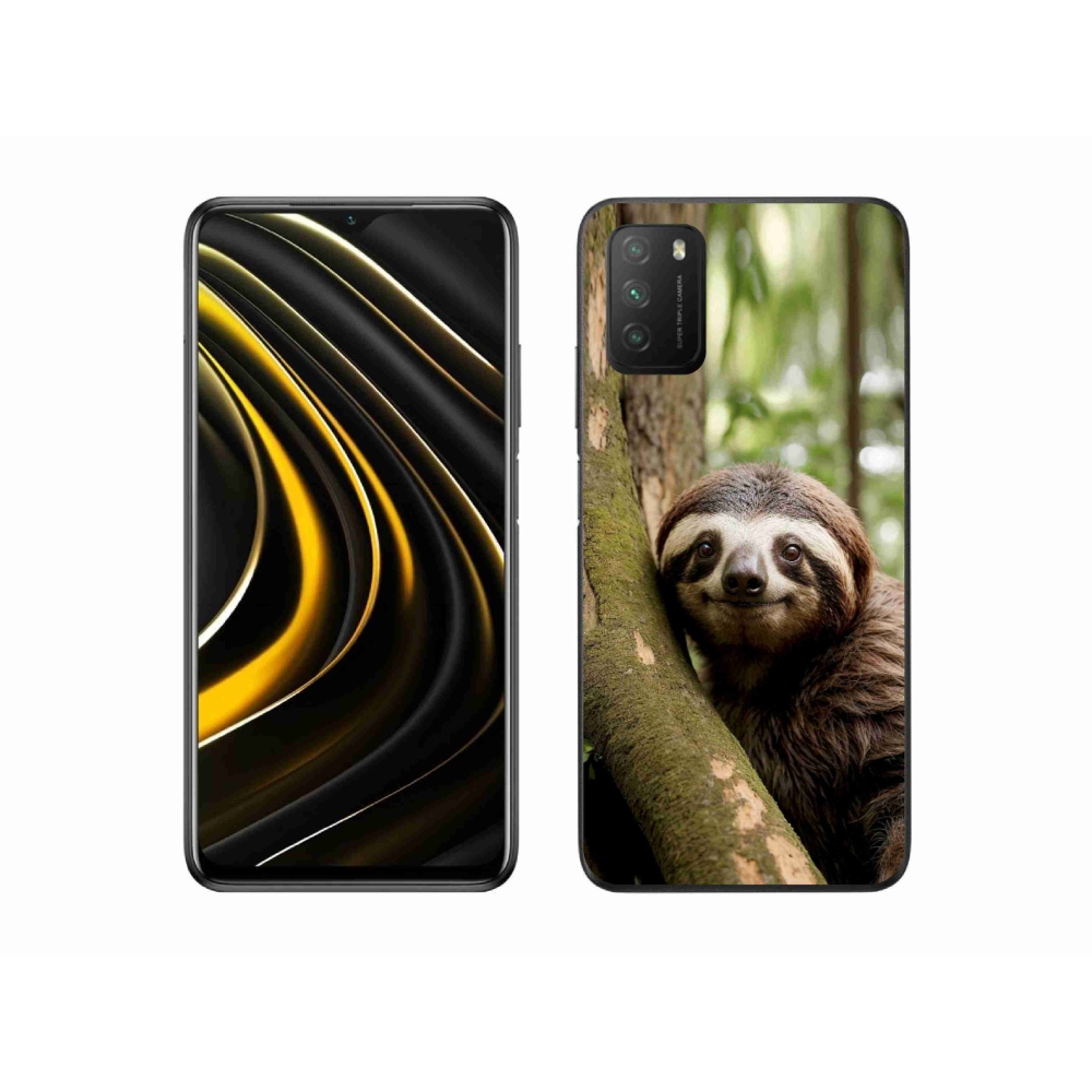 Gelový kryt mmCase na Xiaomi Poco M3 - usměvavý lenochod