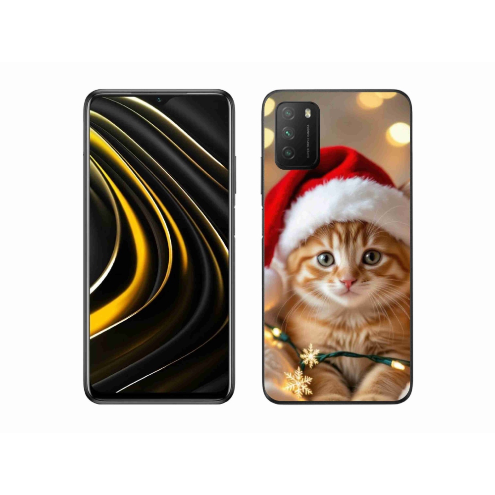 Gelový kryt mmCase na Xiaomi Poco M3 - vánoční kotě