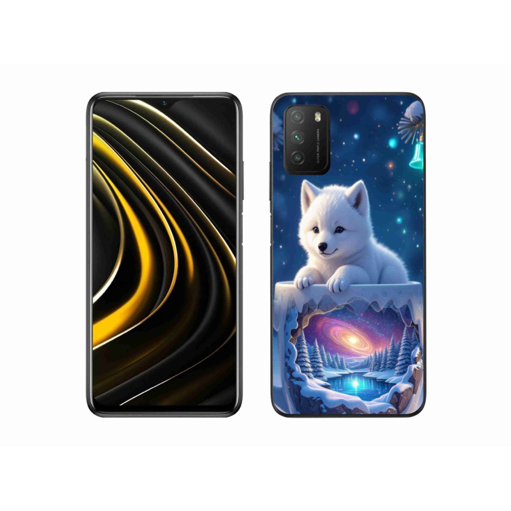 Gelový kryt mmCase na Xiaomi Poco M3 - vánoční štěně