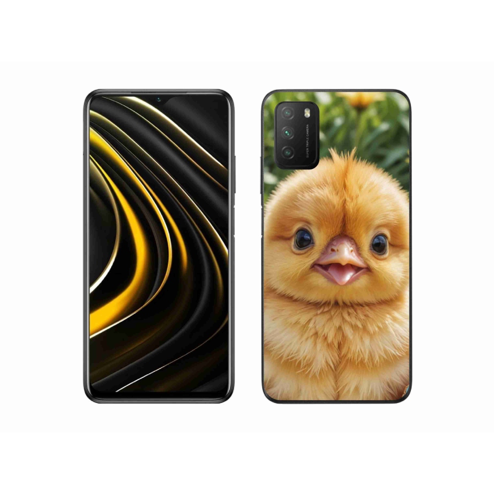 Gelový kryt mmCase na Xiaomi Poco M3 - veselé kuřátko