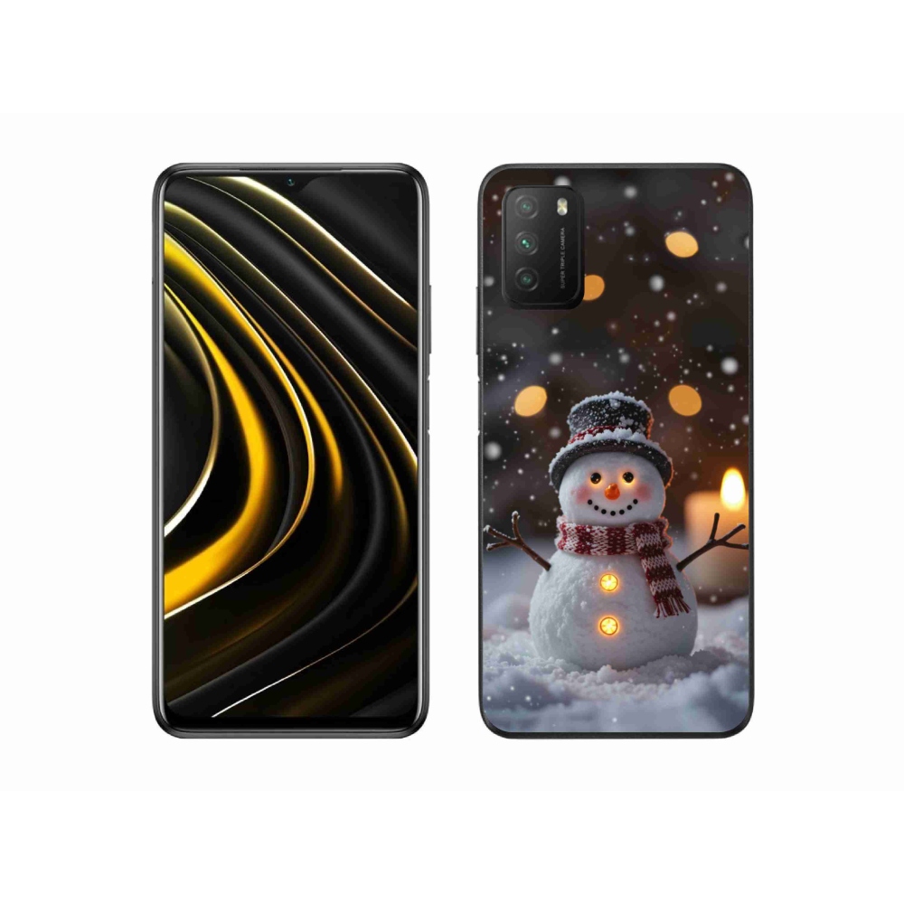 Gelový kryt mmCase na Xiaomi Poco M3 - veselý sněhulák