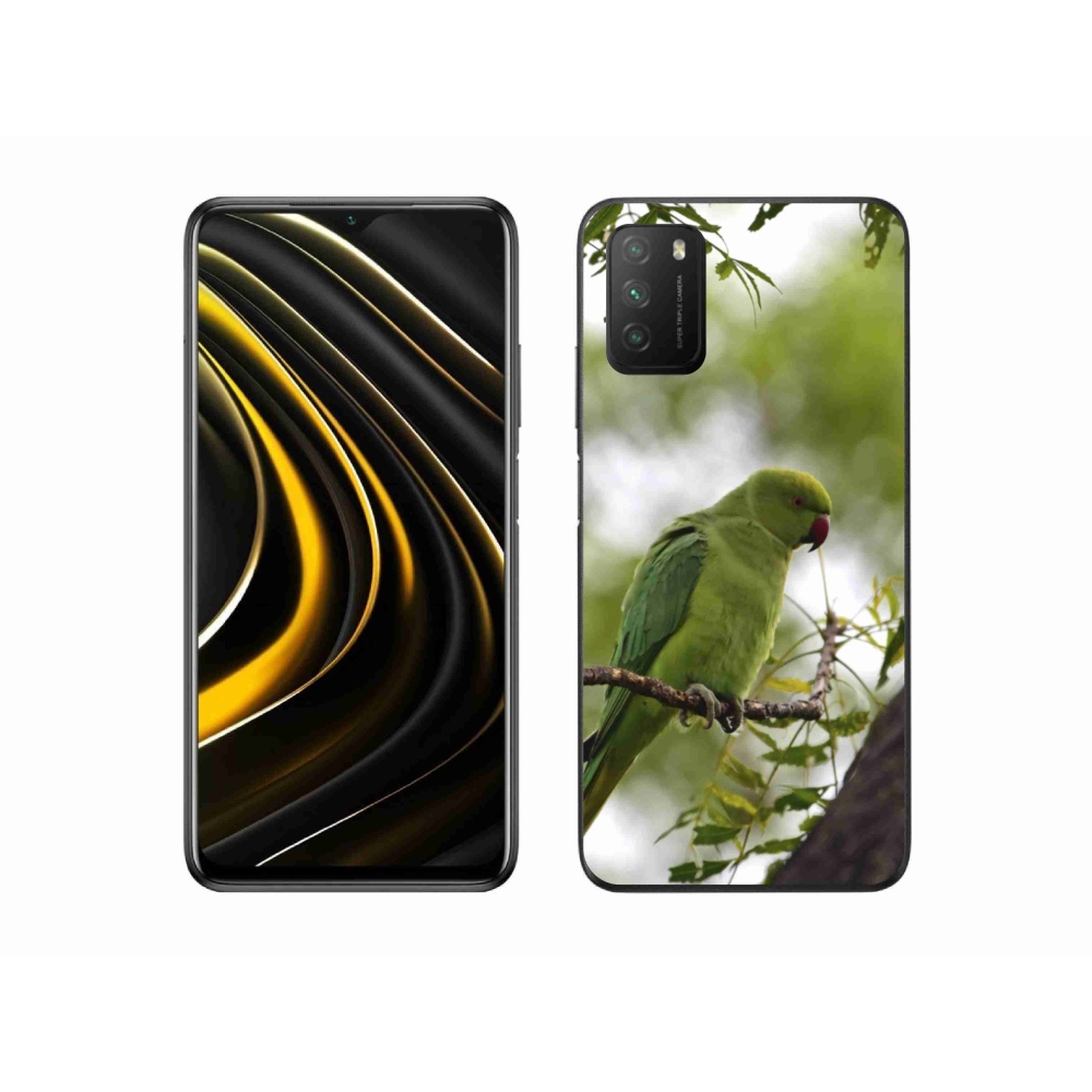 Gelový kryt mmCase na Xiaomi Poco M3 - zelený papoušek
