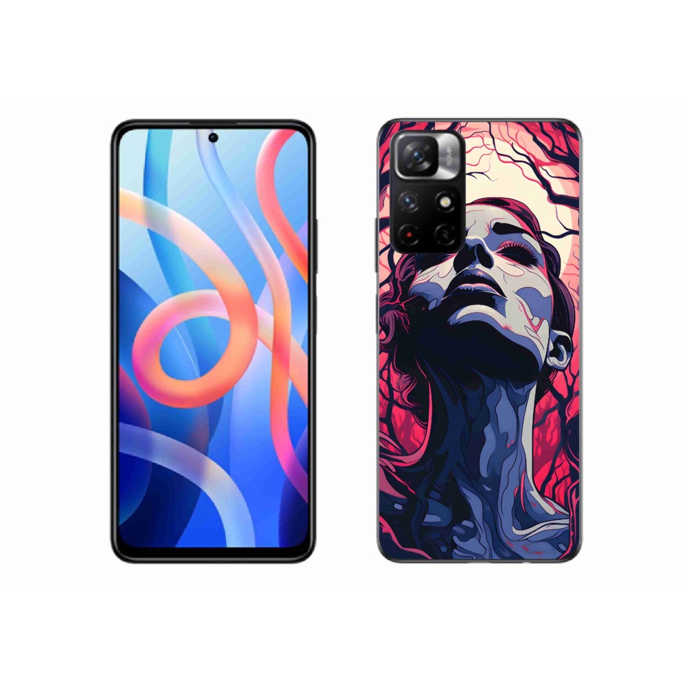 Gelový kryt mmCase na Xiaomi Poco M4 Pro 5G - abstraktní obličej