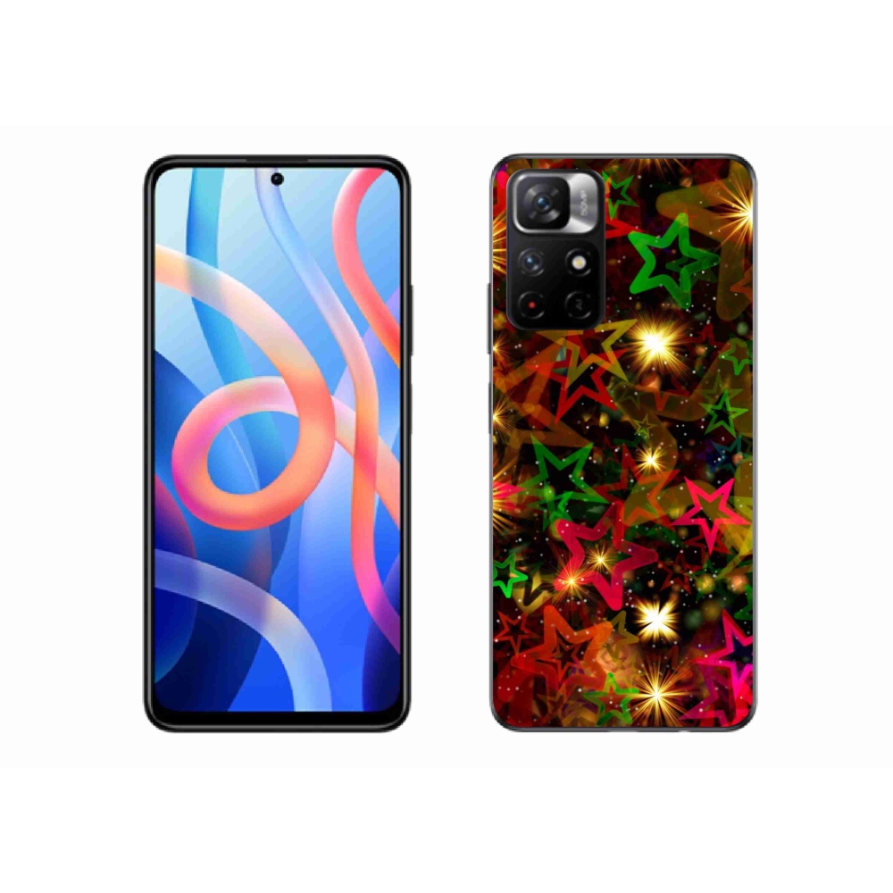 Gelový kryt mmCase na Xiaomi Poco M4 Pro 5G - barevné hvězdičky