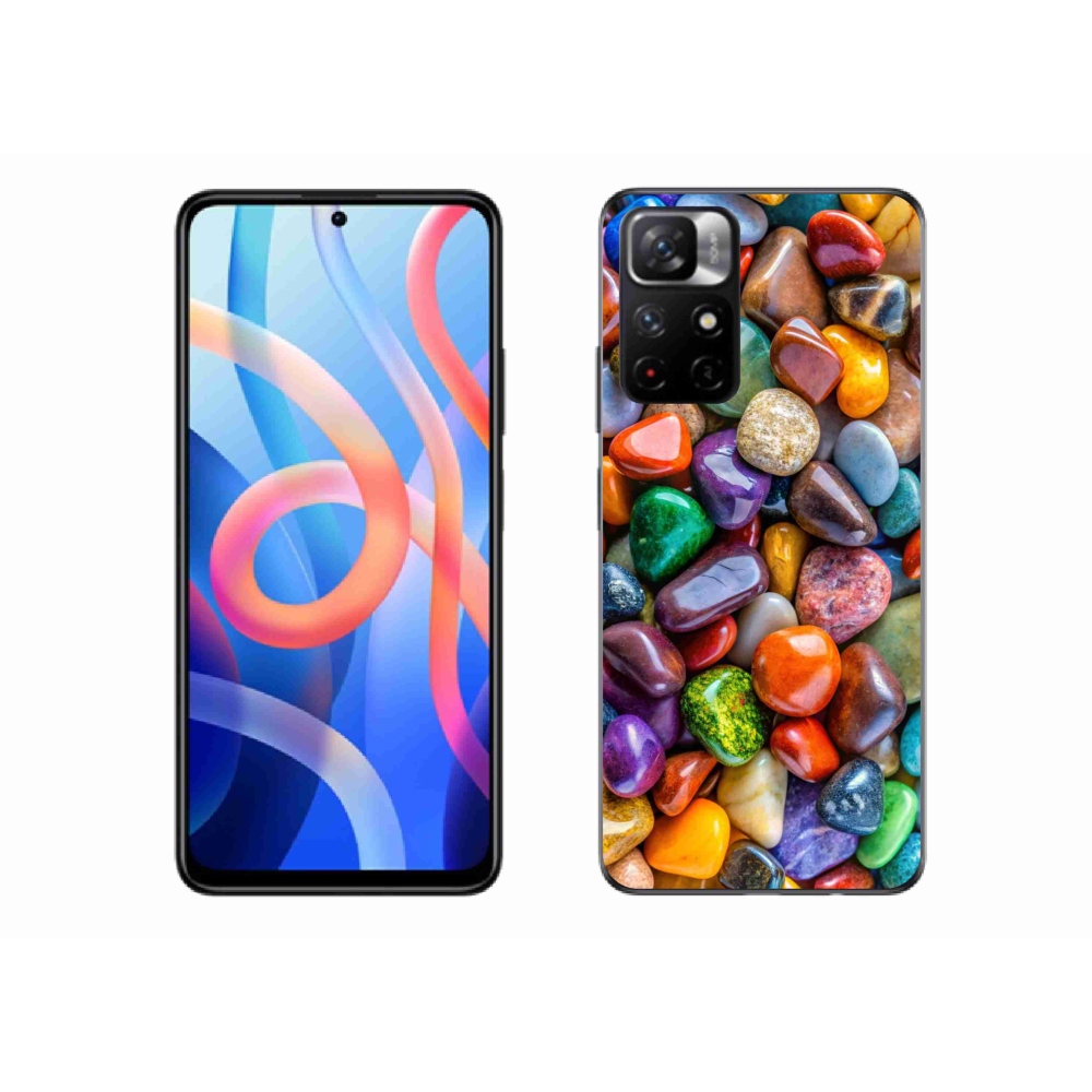 Gelový kryt mmCase na Xiaomi Poco M4 Pro 5G - barevné kamínky