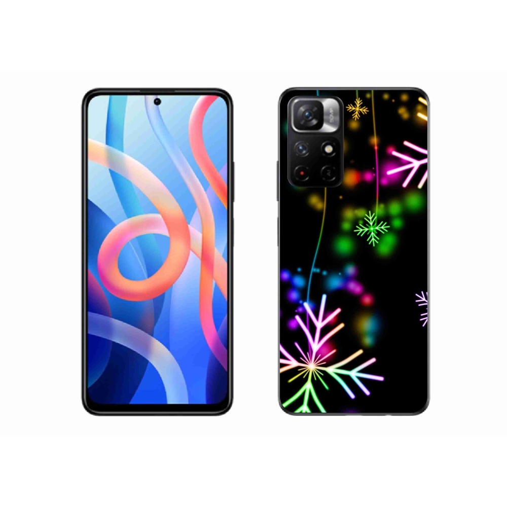 Gelový kryt mmCase na Xiaomi Poco M4 Pro 5G - barevné vločky