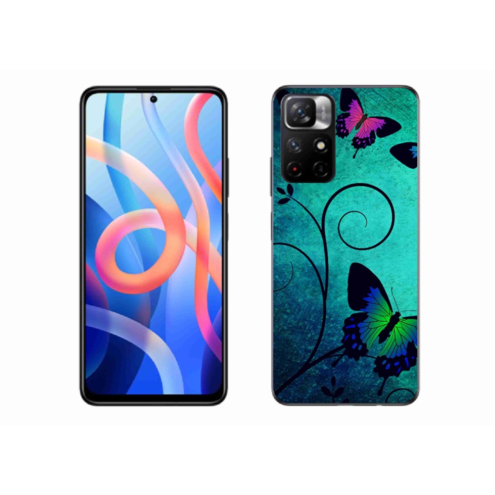 Gelový kryt mmCase na Xiaomi Poco M4 Pro 5G - barevní motýli