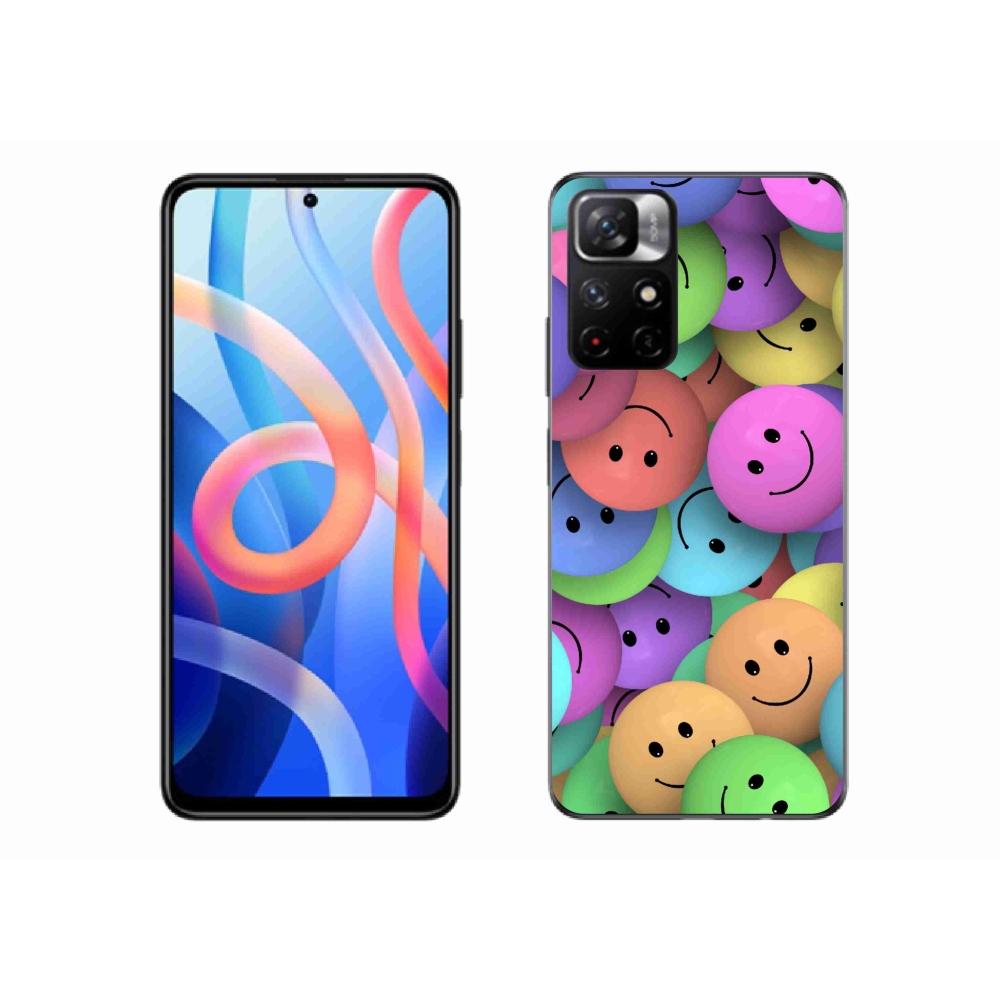 Gelový kryt mmCase na Xiaomi Poco M4 Pro 5G - barevní smajlíci