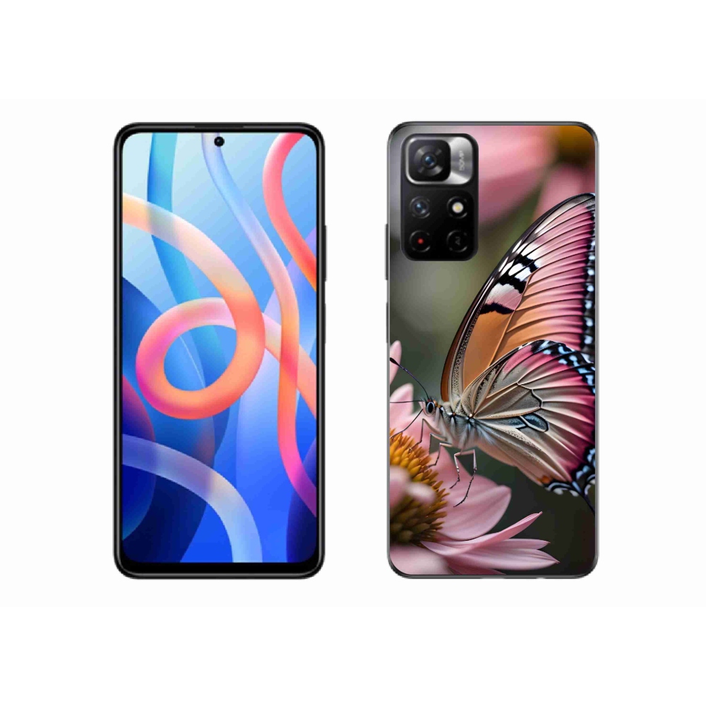 Gelový kryt mmCase na Xiaomi Poco M4 Pro 5G - barevný motýl