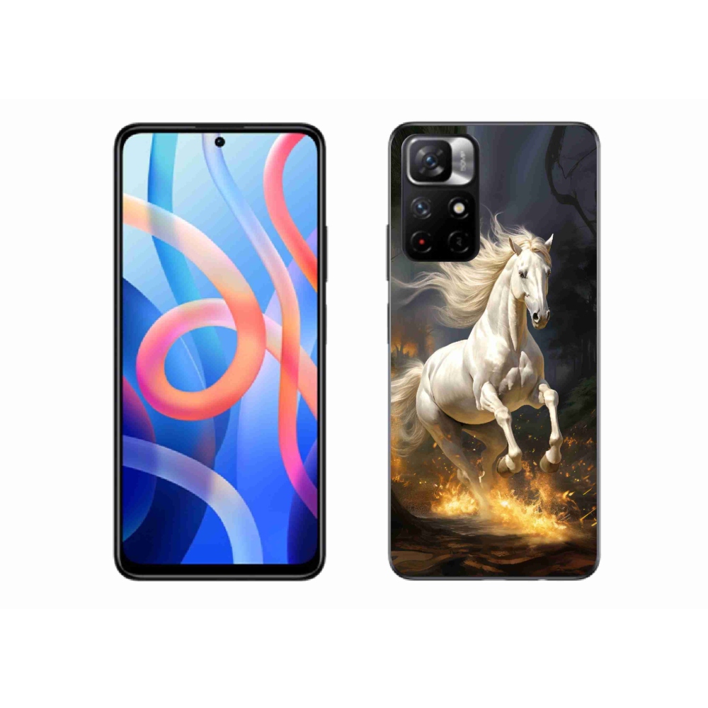 Gelový kryt mmCase na Xiaomi Poco M4 Pro 5G - bílý kůň 2