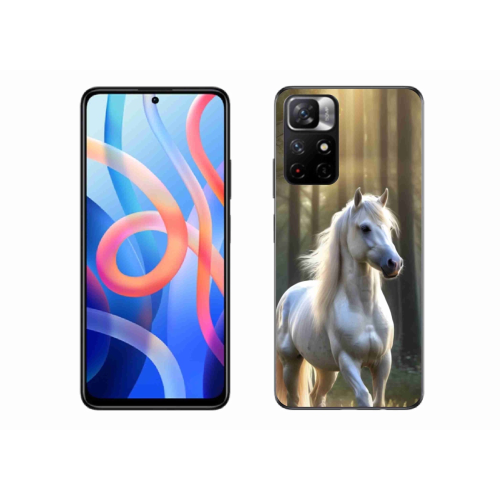 Gelový kryt mmCase na Xiaomi Poco M4 Pro 5G - bílý kůň 3