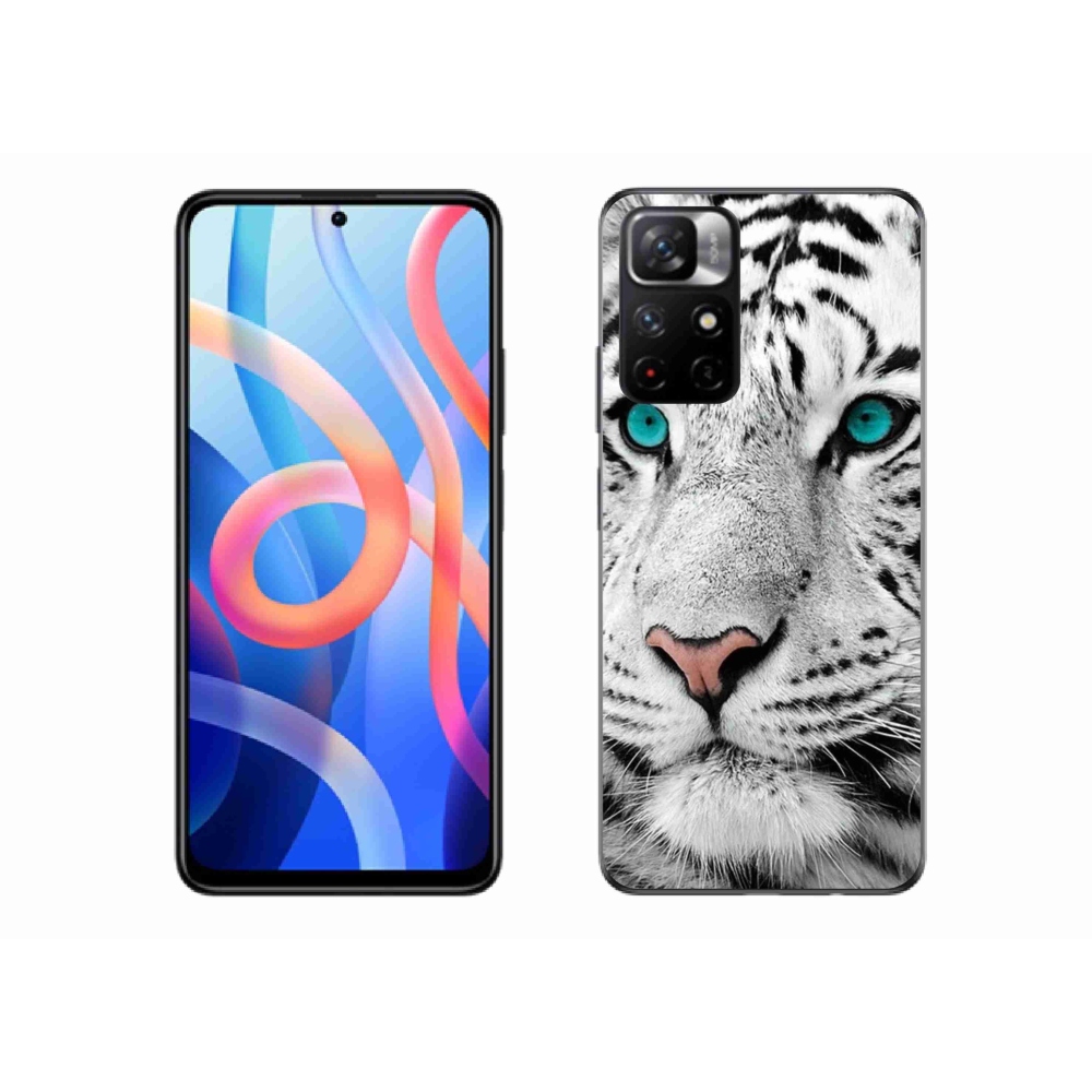 Gelový kryt mmCase na Xiaomi Poco M4 Pro 5G - bílý tygr