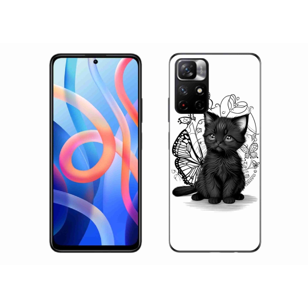 Gelový kryt mmCase na Xiaomi Poco M4 Pro 5G - černé kotě