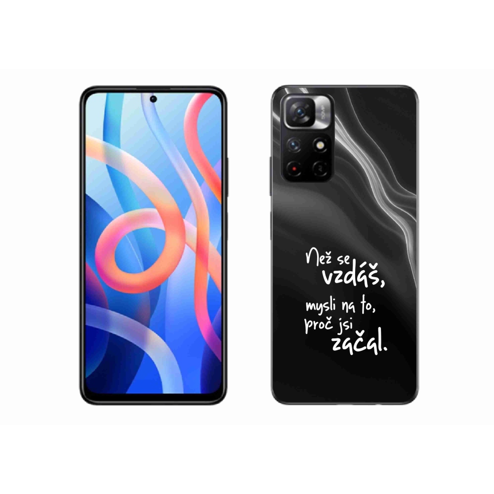 Gelový kryt mmCase na Xiaomi Poco M4 Pro 5G - citát 2 černé pozadí