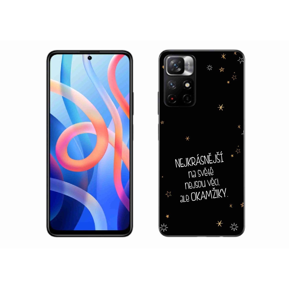 Gelový kryt mmCase na Xiaomi Poco M4 Pro 5G - citát 4 černé pozadí