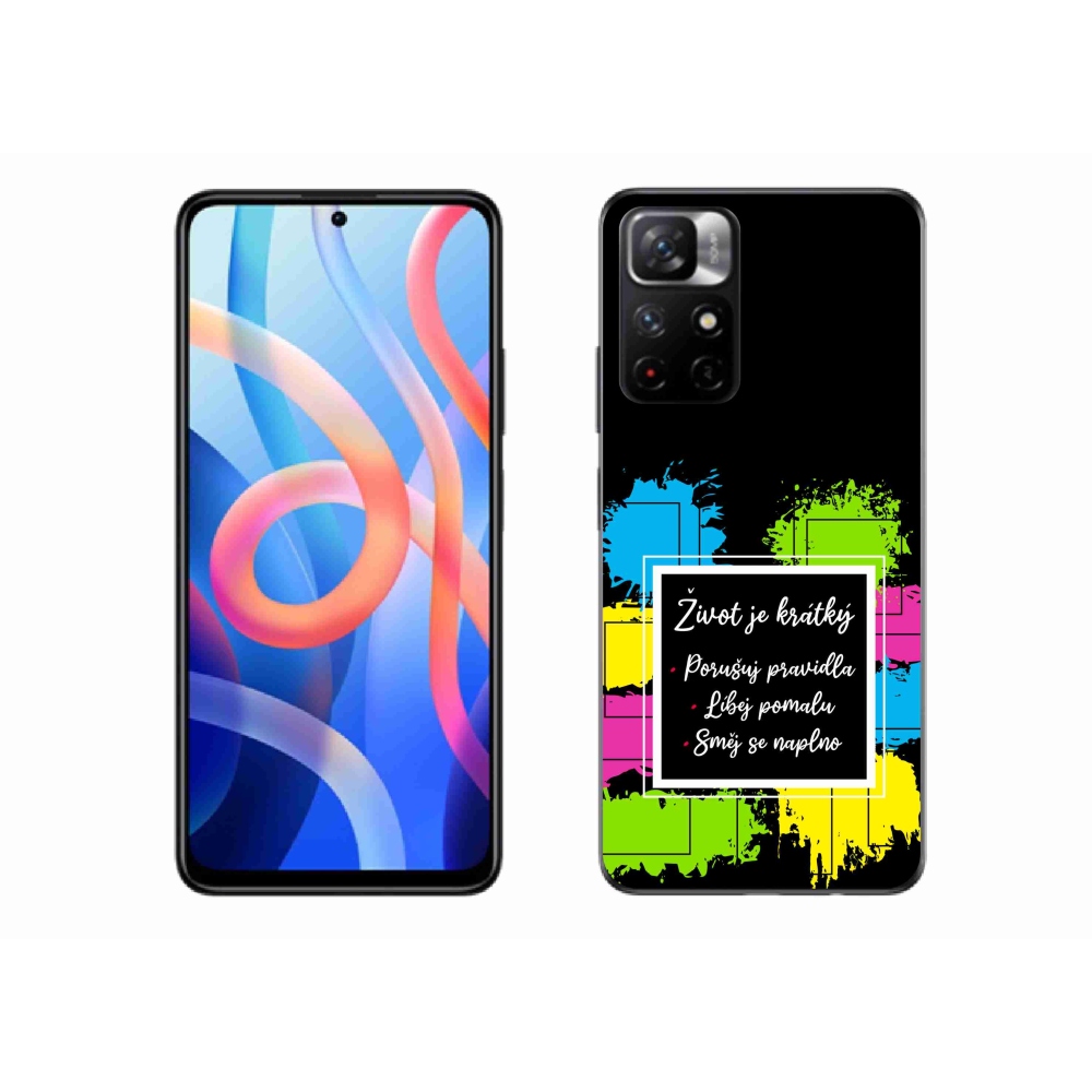 Gelový kryt mmCase na Xiaomi Poco M4 Pro 5G - citát 5 černé pozadí