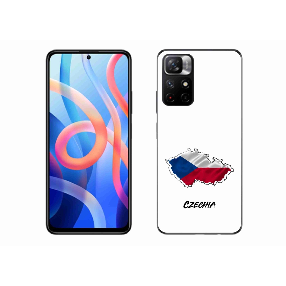 Gelový kryt mmCase na Xiaomi Poco M4 Pro 5G - Czechia bílé pozadí