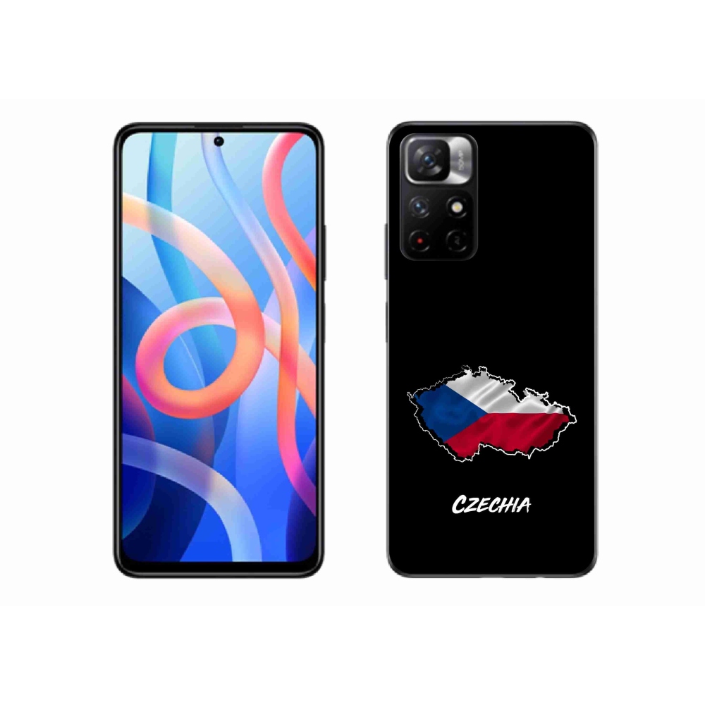 Gelový kryt mmCase na Xiaomi Poco M4 Pro 5G - Czechia černé pozadí